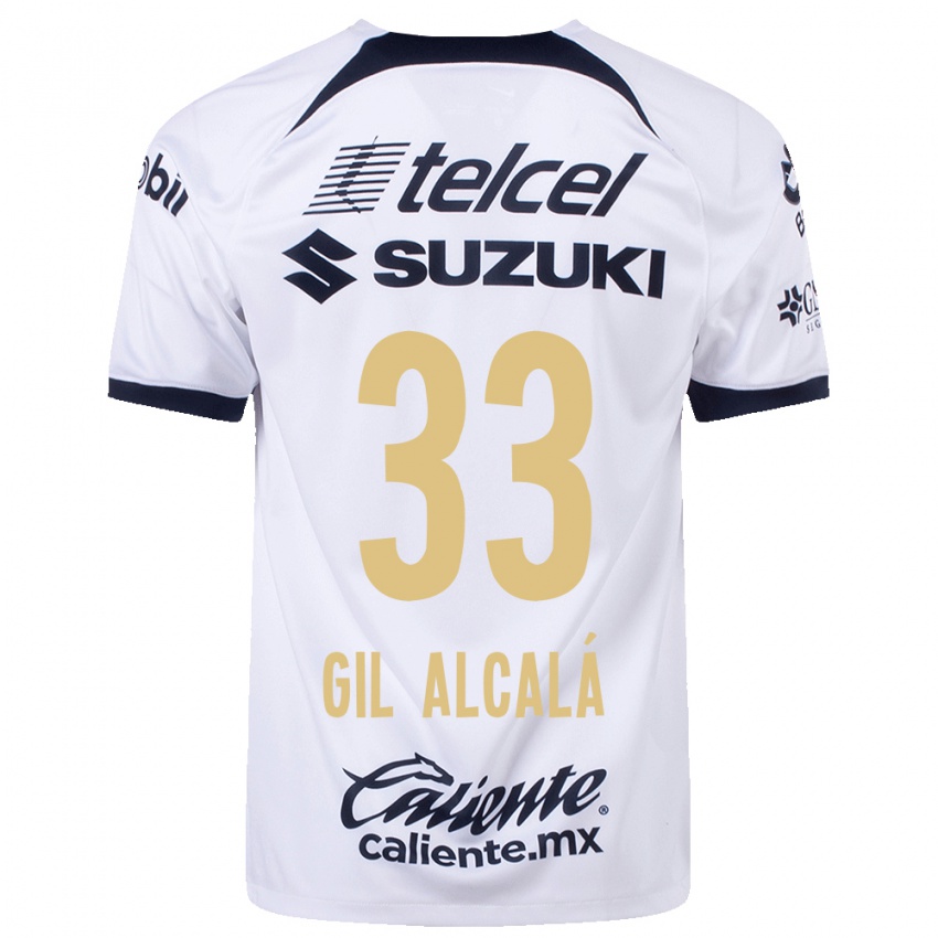 Enfant Maillot Gil Alcalá #33 Blanc Tenues Domicile 2023/24 T-Shirt Suisse