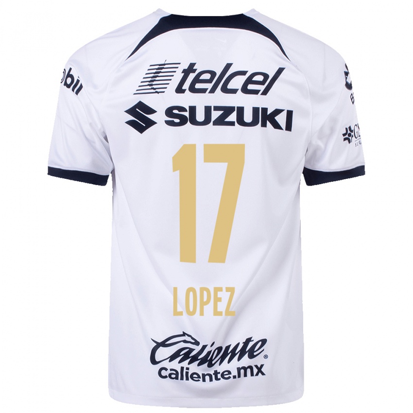 Enfant Maillot Leonel Lopez #17 Blanc Tenues Domicile 2023/24 T-Shirt Suisse