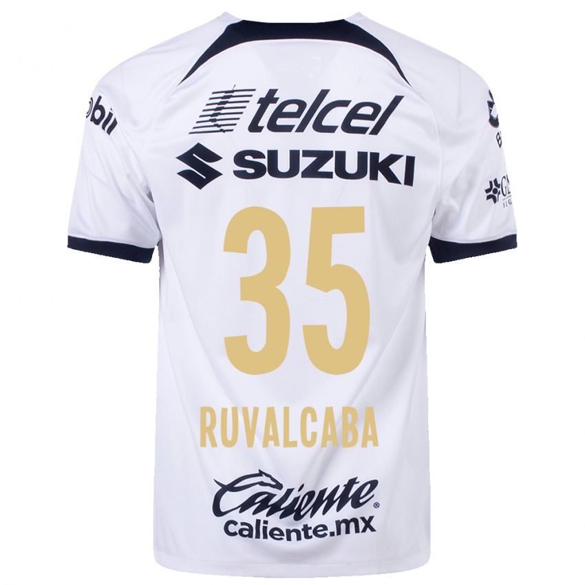 Enfant Maillot Jorge Ruvalcaba #35 Blanc Tenues Domicile 2023/24 T-Shirt Suisse
