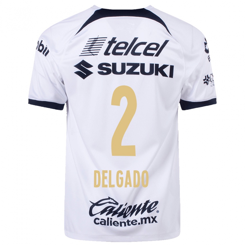 Enfant Maillot Dirce Delgado #2 Blanc Tenues Domicile 2023/24 T-Shirt Suisse