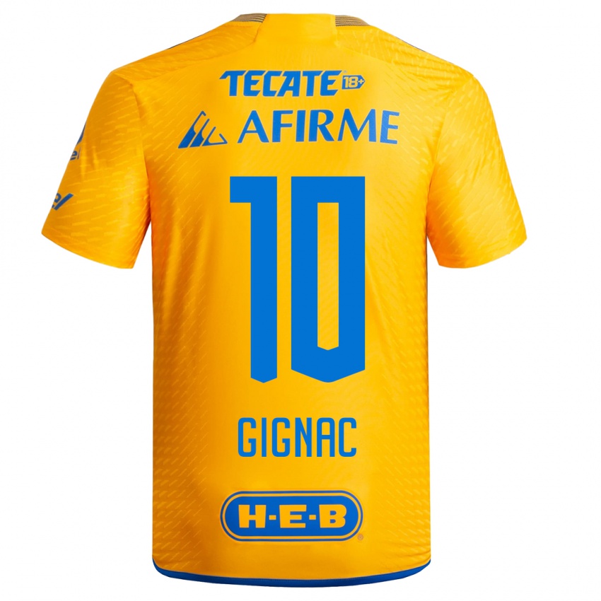 Kinder Andre-Pierre Gignac #10 Gelb Heimtrikot Trikot 2023/24 T-Shirt Schweiz
