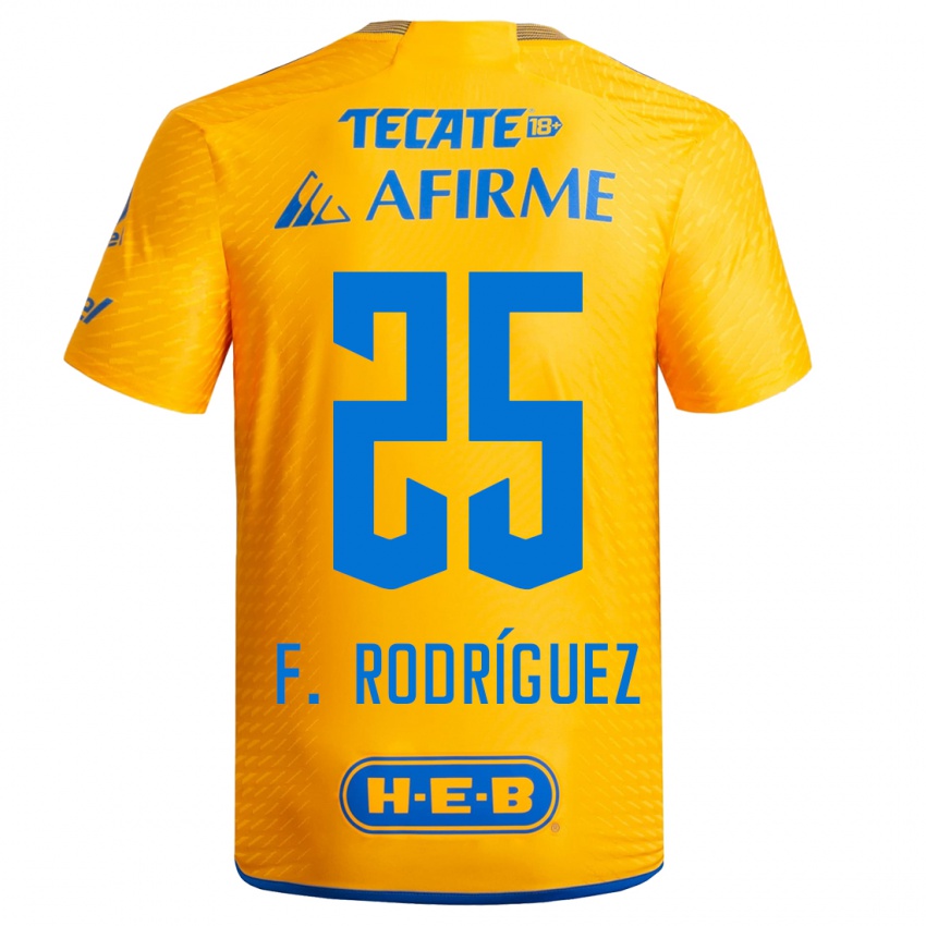 Kinder Felipe Rodríguez #25 Gelb Heimtrikot Trikot 2023/24 T-Shirt Schweiz