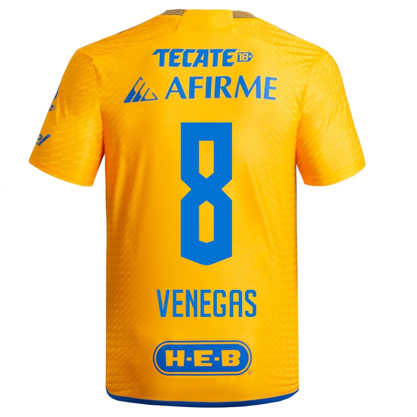 Kinder Francisco Venegas #8 Gelb Heimtrikot Trikot 2023/24 T-Shirt Schweiz