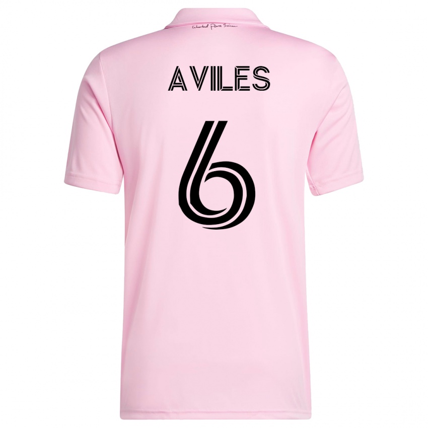 Enfant Maillot Tomás Avilés #6 Rose Tenues Domicile 2023/24 T-Shirt Suisse