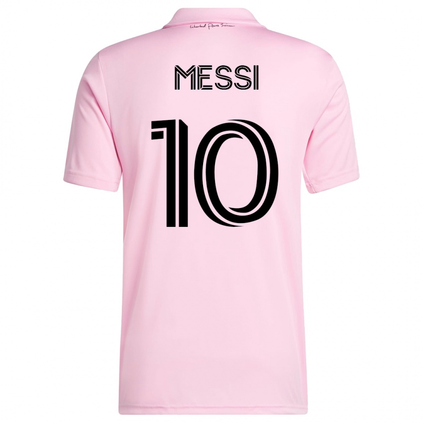 Enfant Maillot Lionel Messi #10 Rose Tenues Domicile 2023/24 T-Shirt Suisse