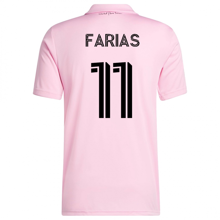 Enfant Maillot Facundo Farías #11 Rose Tenues Domicile 2023/24 T-Shirt Suisse