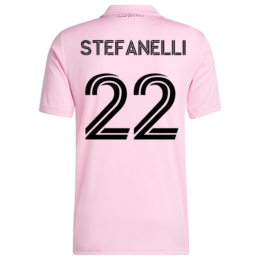Enfant Maillot Nicolás Stefanelli #22 Rose Tenues Domicile 2023/24 T-Shirt Suisse