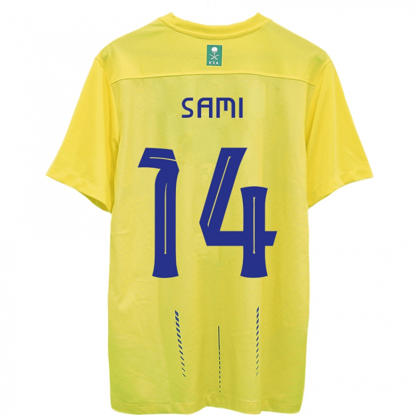 Enfant Maillot Sami Al-Najei #14 Jaune Tenues Domicile 2023/24 T-Shirt Suisse