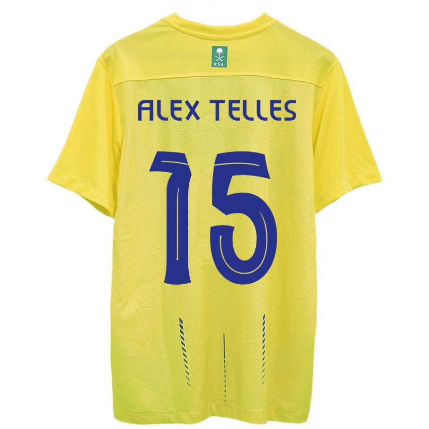 Kinder Alex Telles #15 Gelb Heimtrikot Trikot 2023/24 T-Shirt Schweiz