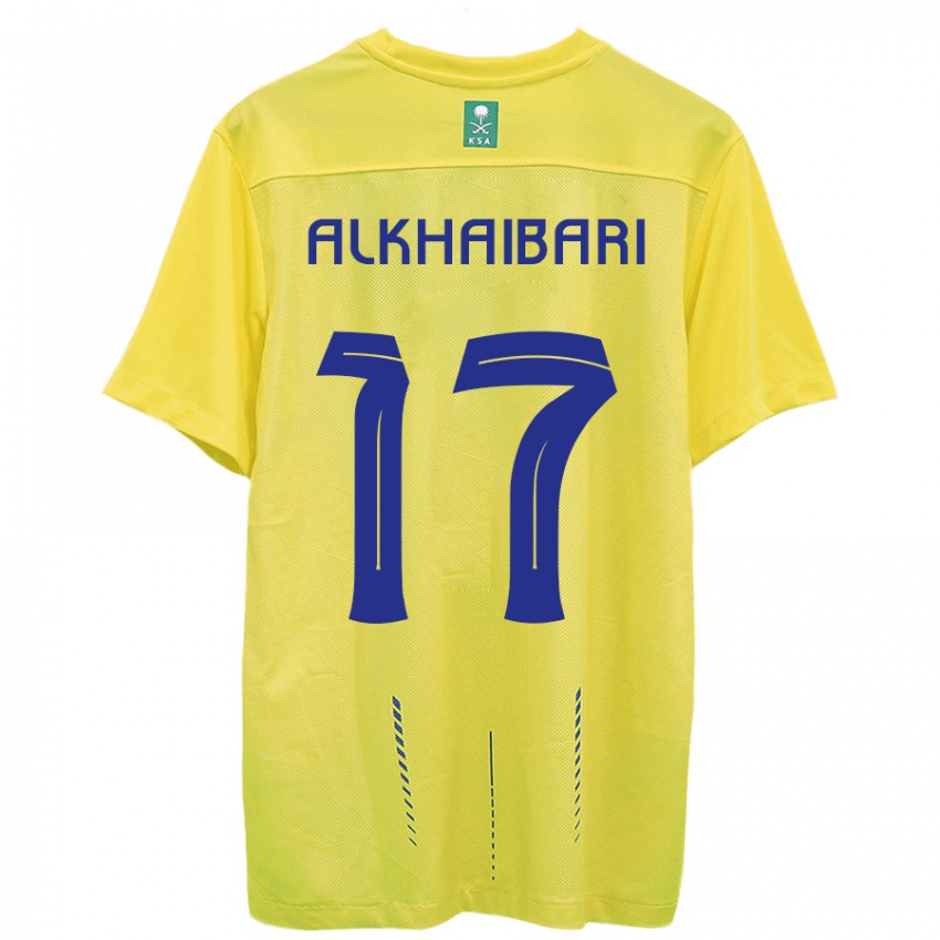 Enfant Maillot Abdullah Al-Khaibari #17 Jaune Tenues Domicile 2023/24 T-Shirt Suisse