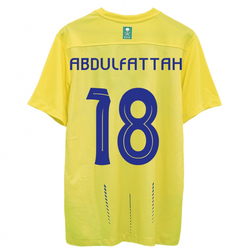 Enfant Maillot Abdulfattah Adam #18 Jaune Tenues Domicile 2023/24 T-Shirt Suisse