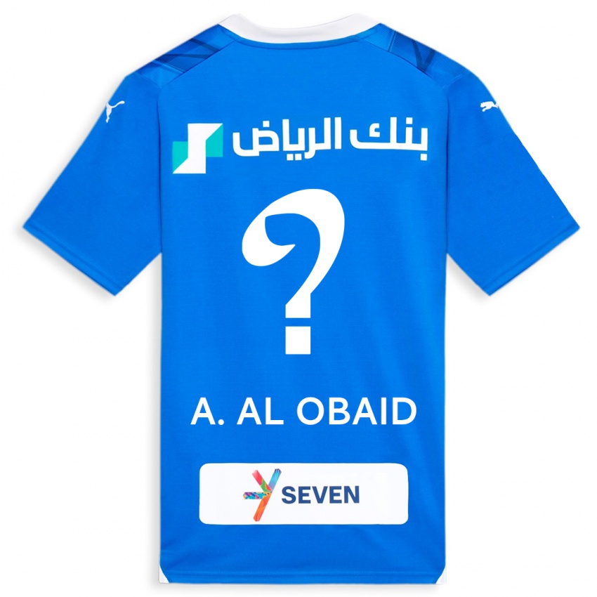 Enfant Maillot Abdulrahman Al-Obaid #0 Bleu Tenues Domicile 2023/24 T-Shirt Suisse