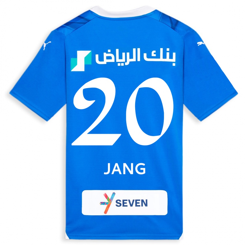 Enfant Maillot Hyun-Soo Jang #20 Bleu Tenues Domicile 2023/24 T-Shirt Suisse
