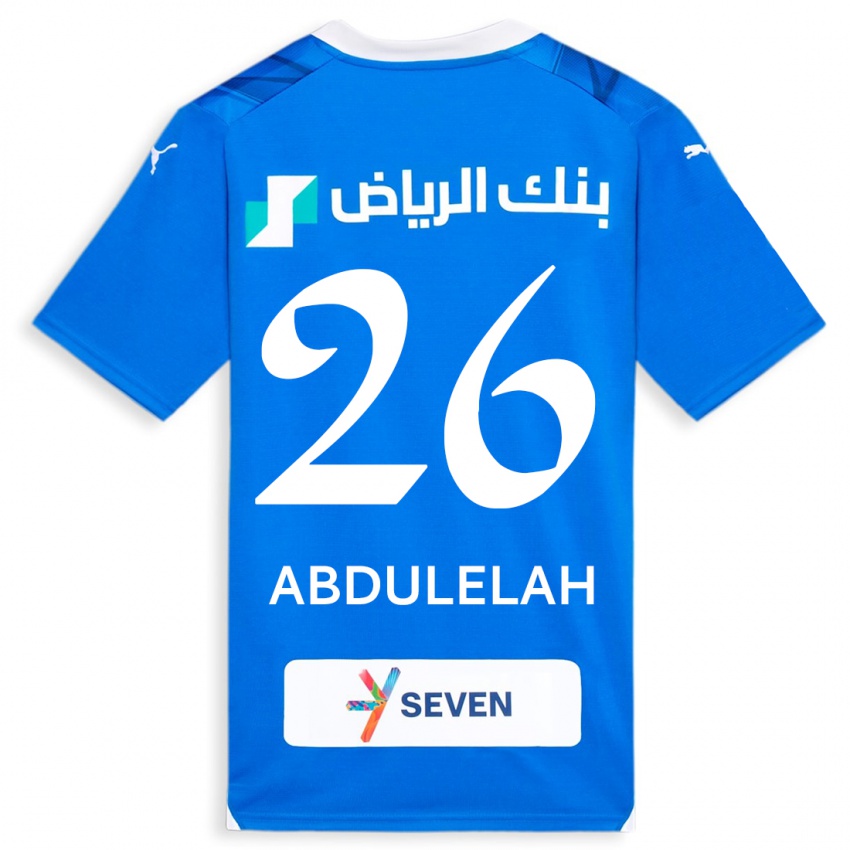 Enfant Maillot Abdulelah Al-Malki #26 Bleu Tenues Domicile 2023/24 T-Shirt Suisse