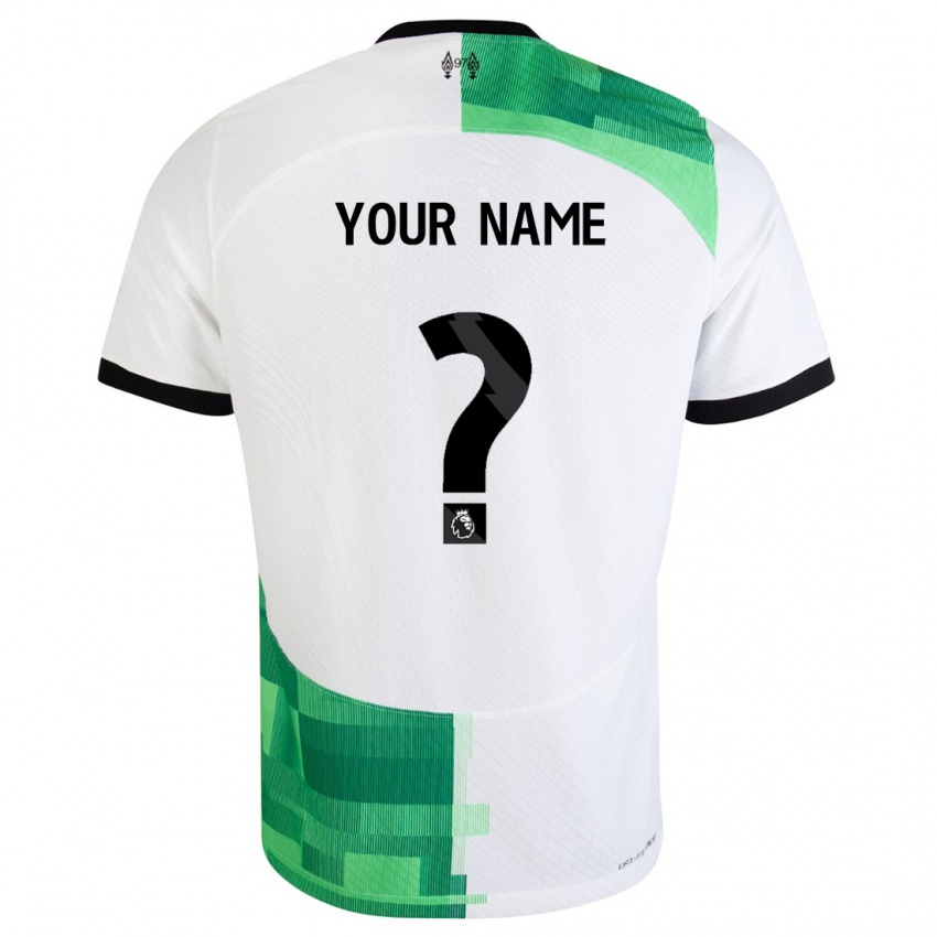 Enfant Maillot Votre Nom #0 Blanc Vert Tenues Extérieur 2023/24 T-Shirt Suisse