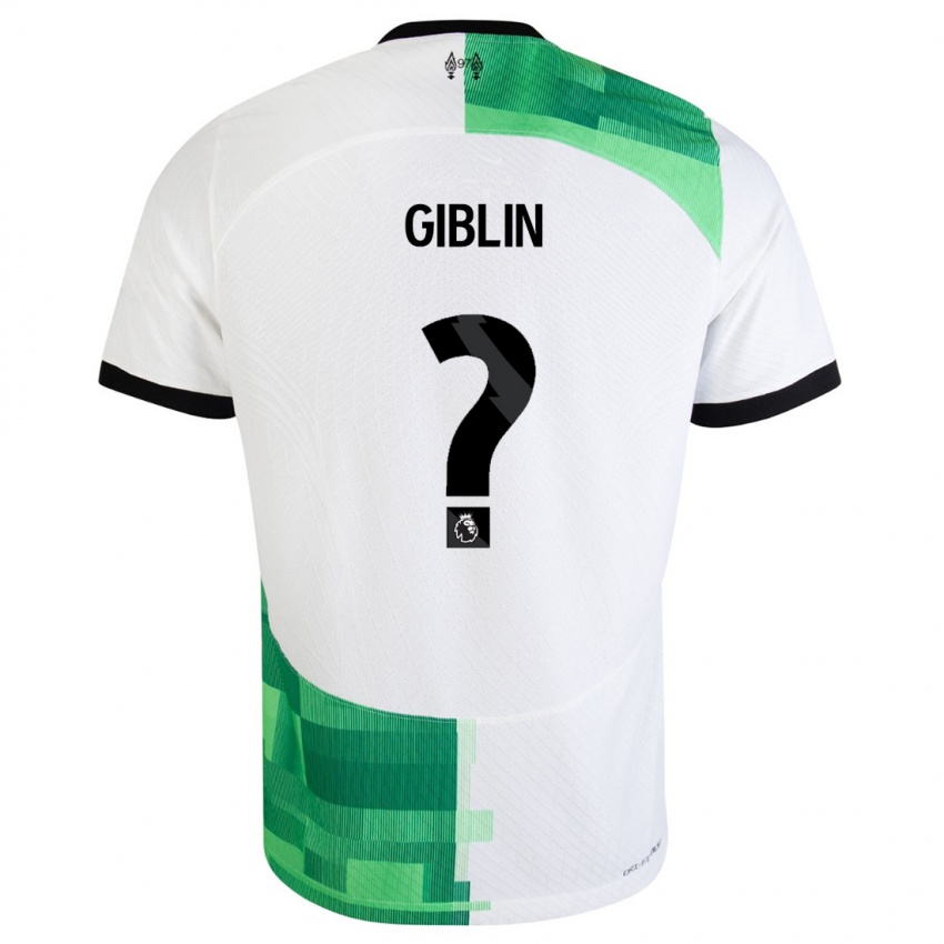 Enfant Maillot Nathan Giblin #0 Blanc Vert Tenues Extérieur 2023/24 T-Shirt Suisse