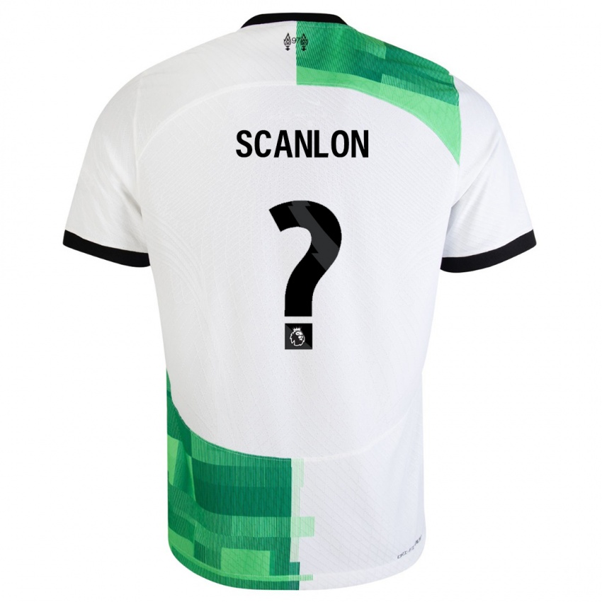 Enfant Maillot Calum Scanlon #0 Blanc Vert Tenues Extérieur 2023/24 T-Shirt Suisse