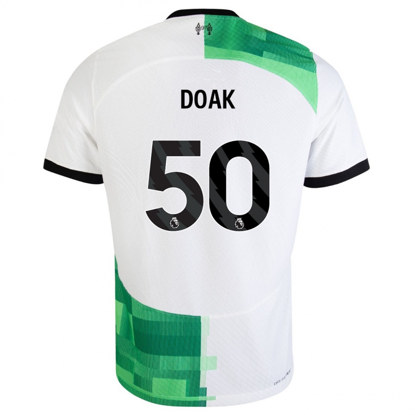 Kinder Ben Doak #50 Weiß Grün Auswärtstrikot Trikot 2023/24 T-Shirt Schweiz