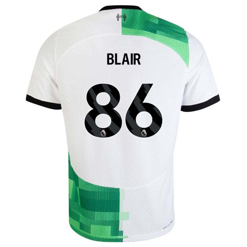 Enfant Maillot Harvey Blair #86 Blanc Vert Tenues Extérieur 2023/24 T-Shirt Suisse