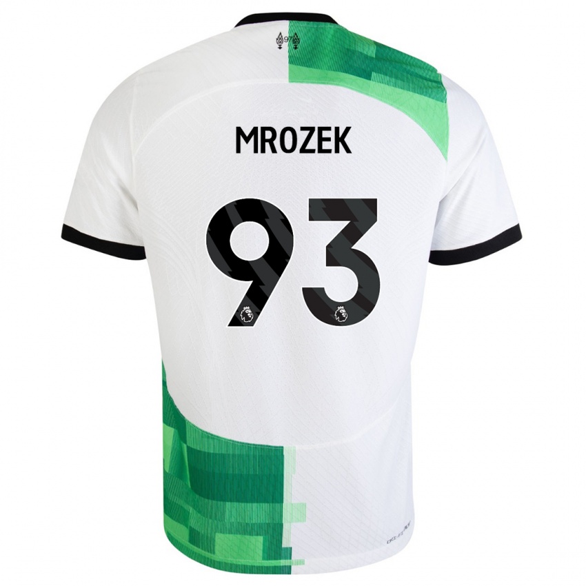 Kinder Fabian Mrozek #93 Weiß Grün Auswärtstrikot Trikot 2023/24 T-Shirt Schweiz