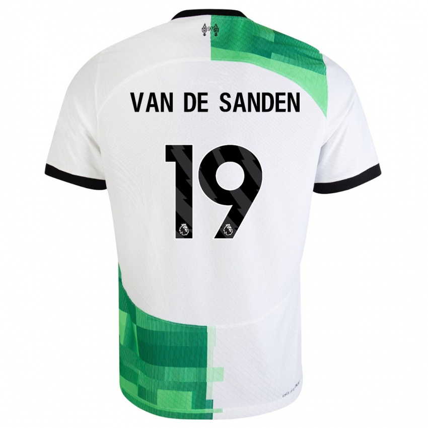 Kinder Shanice Van De Sanden #19 Weiß Grün Auswärtstrikot Trikot 2023/24 T-Shirt Schweiz