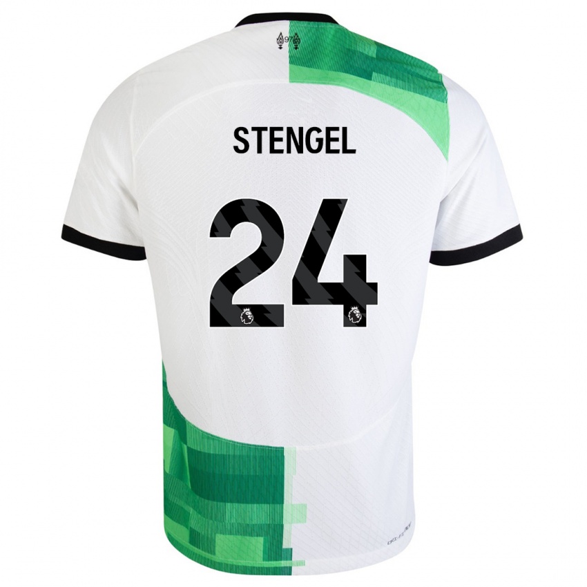 Kinder Katie Stengel #24 Weiß Grün Auswärtstrikot Trikot 2023/24 T-Shirt Schweiz