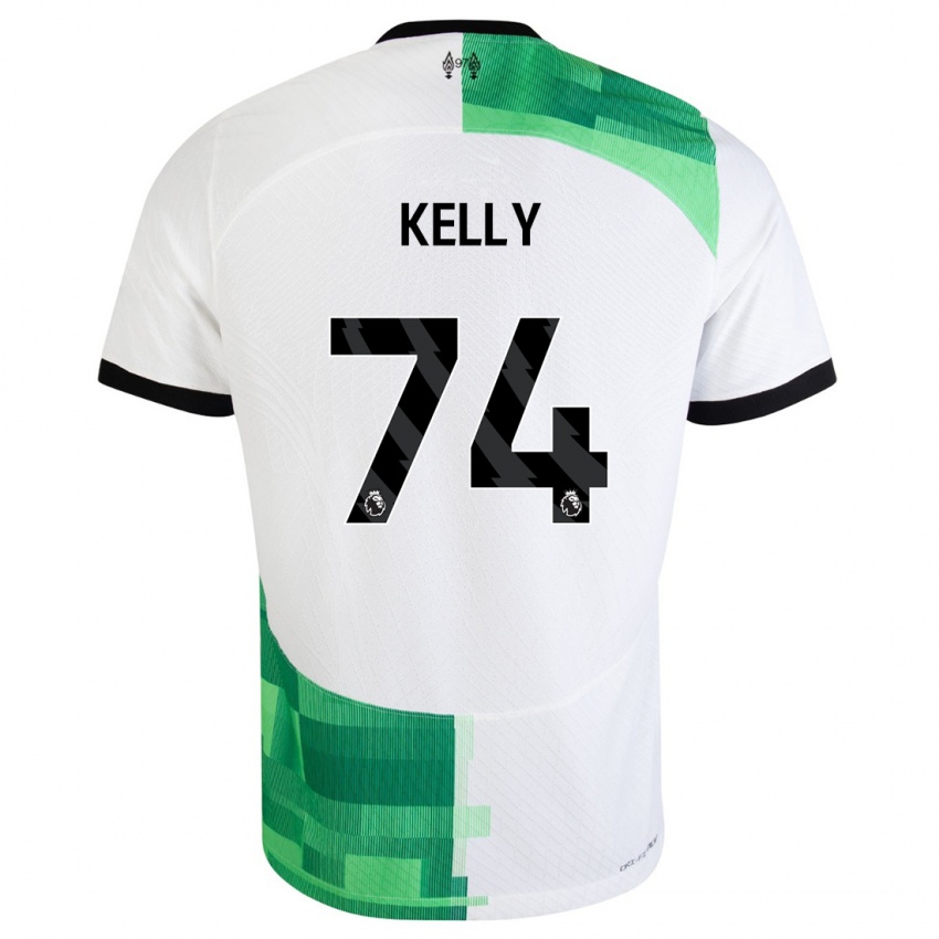 Enfant Maillot Oscar Kelly #74 Blanc Vert Tenues Extérieur 2023/24 T-Shirt Suisse