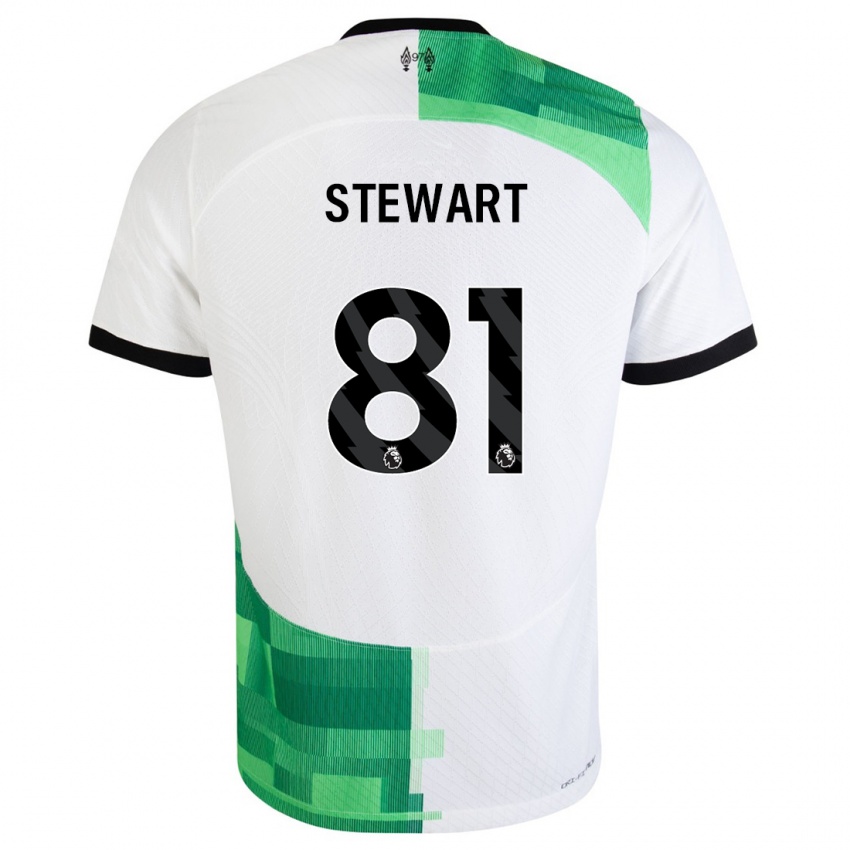 Kinder Layton Stewart #81 Weiß Grün Auswärtstrikot Trikot 2023/24 T-Shirt Schweiz