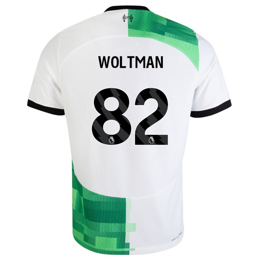 Kinder Max Woltman #82 Weiß Grün Auswärtstrikot Trikot 2023/24 T-Shirt Schweiz