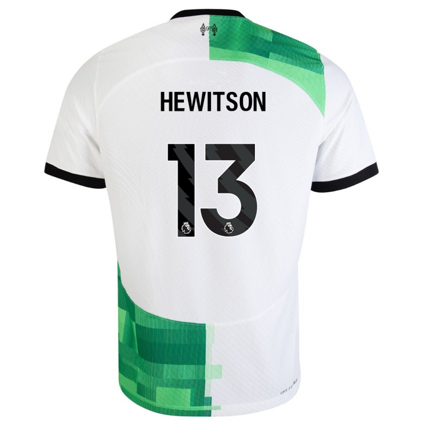 Kinder Luke Hewitson #13 Weiß Grün Auswärtstrikot Trikot 2023/24 T-Shirt Schweiz