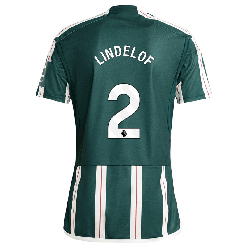 Enfant Maillot Victor Lindelof #2 Vert Foncé Tenues Extérieur 2023/24 T-Shirt Suisse