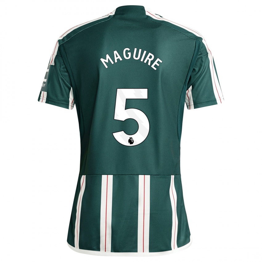 Enfant Maillot Harry Maguire #5 Vert Foncé Tenues Extérieur 2023/24 T-Shirt Suisse