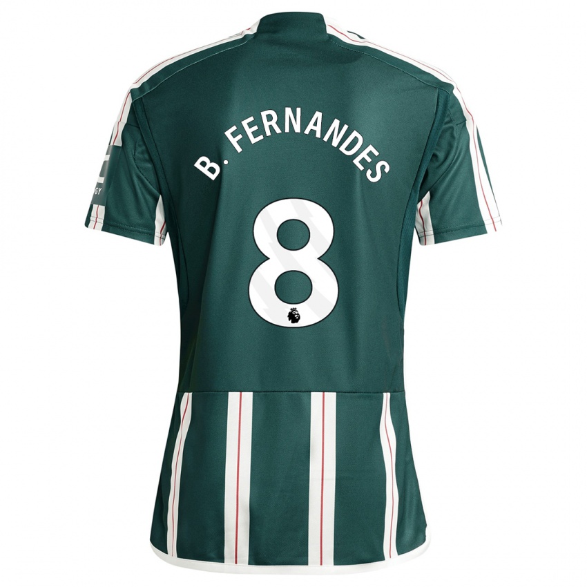 Kinder Bruno Fernandes #8 Dunkelgrün Auswärtstrikot Trikot 2023/24 T-Shirt Schweiz