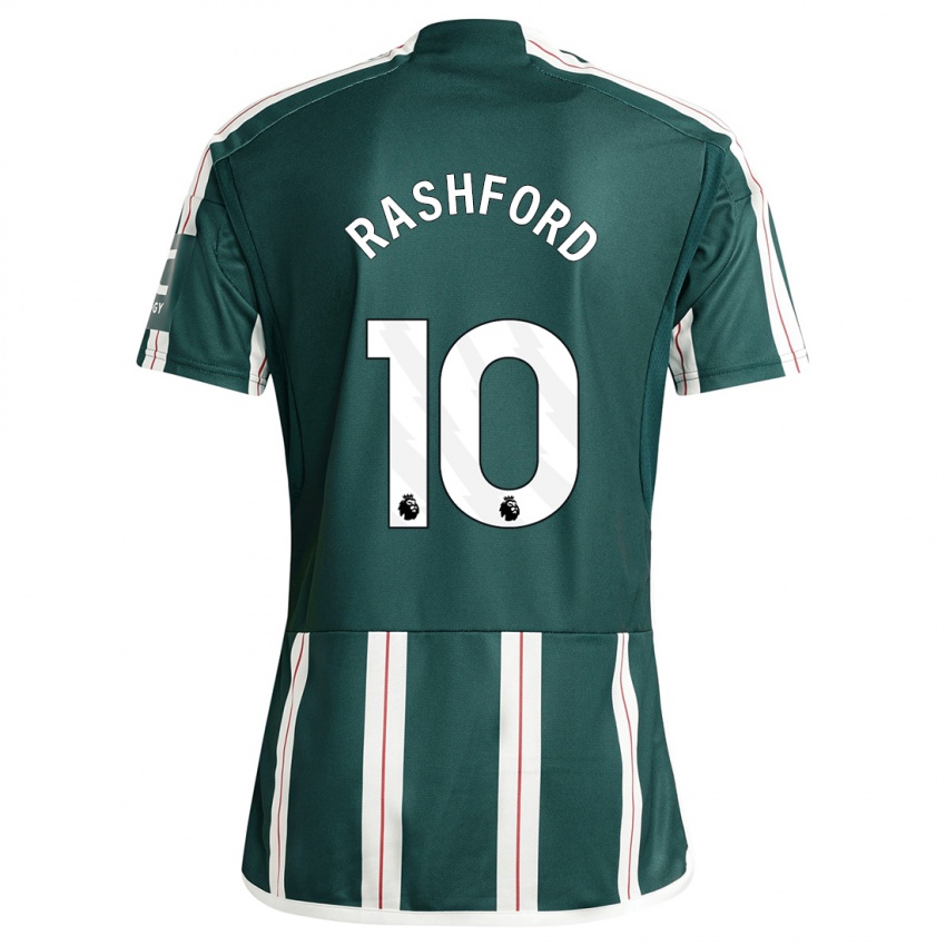 Enfant Maillot Marcus Rashford #10 Vert Foncé Tenues Extérieur 2023/24 T-Shirt Suisse