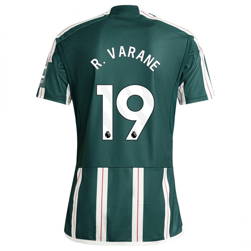 Enfant Maillot Raphael Varane #19 Vert Foncé Tenues Extérieur 2023/24 T-Shirt Suisse