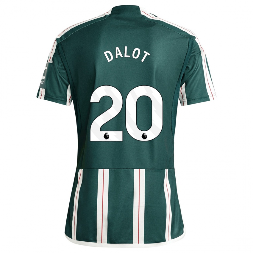 Enfant Maillot Diogo Dalot #20 Vert Foncé Tenues Extérieur 2023/24 T-Shirt Suisse