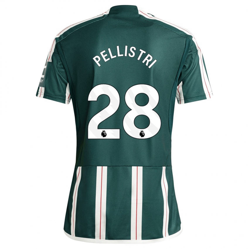 Enfant Maillot Facundo Pellistri #28 Vert Foncé Tenues Extérieur 2023/24 T-Shirt Suisse