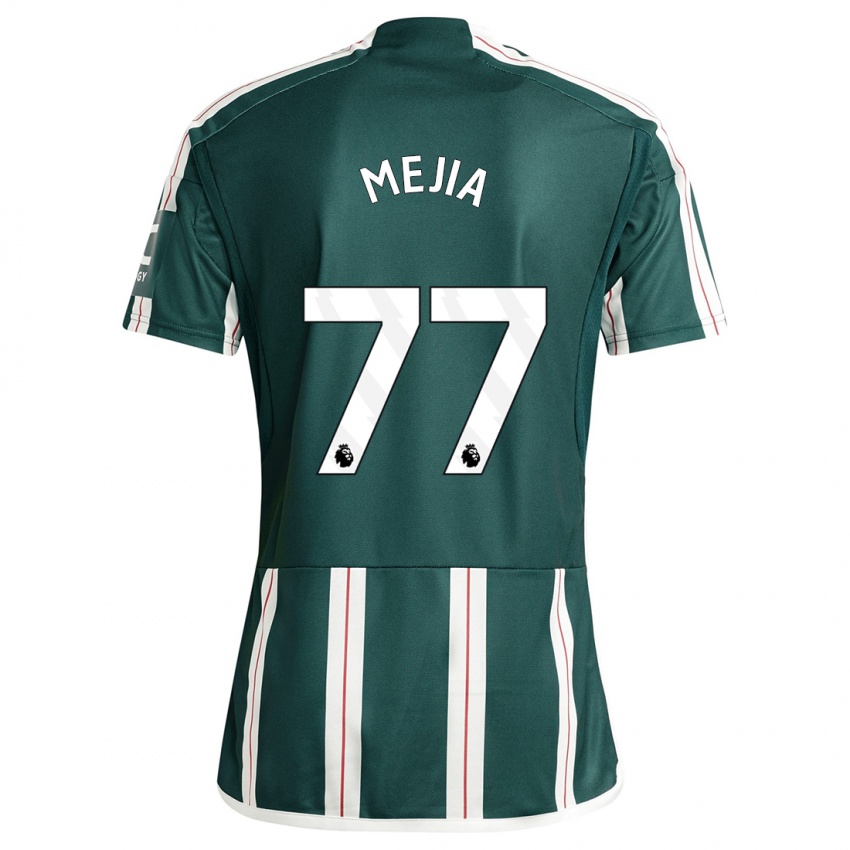Kinder Mateo Mejia #77 Dunkelgrün Auswärtstrikot Trikot 2023/24 T-Shirt Schweiz