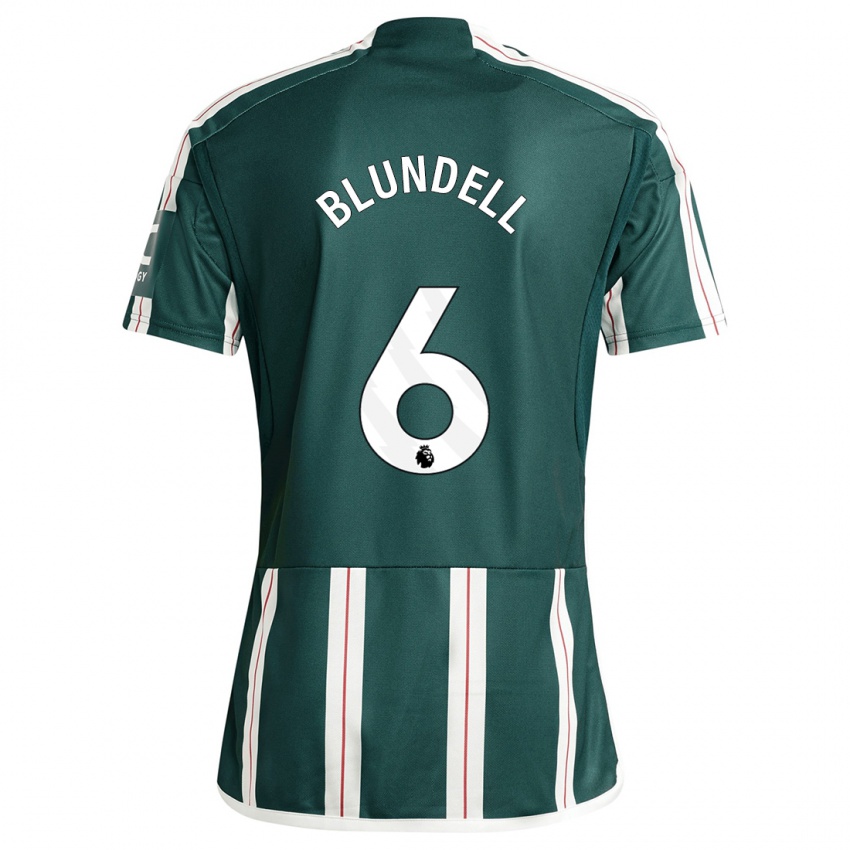 Kinder Hannah Blundell #6 Dunkelgrün Auswärtstrikot Trikot 2023/24 T-Shirt Schweiz