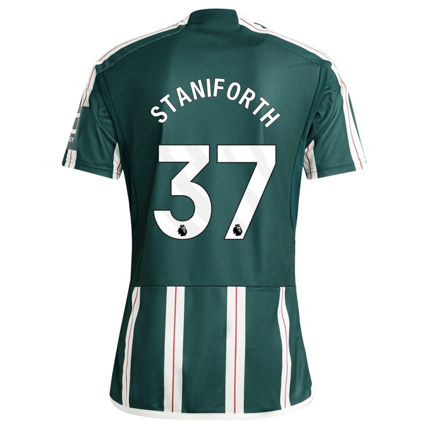 Enfant Maillot Lucy Staniforth #37 Vert Foncé Tenues Extérieur 2023/24 T-Shirt Suisse