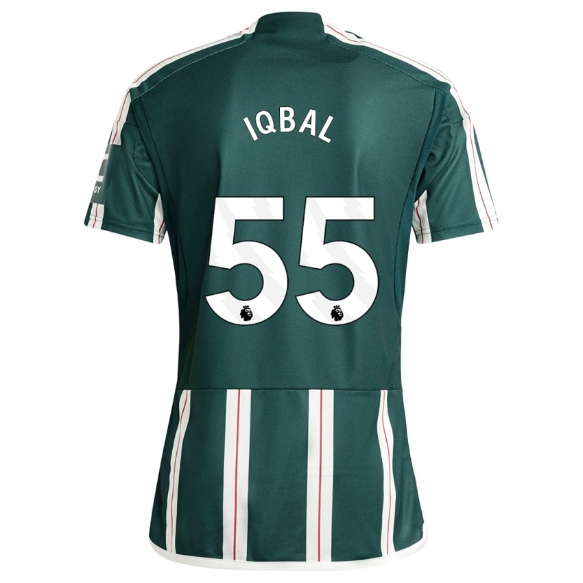 Kinder Zidane Iqbal #55 Dunkelgrün Auswärtstrikot Trikot 2023/24 T-Shirt Schweiz
