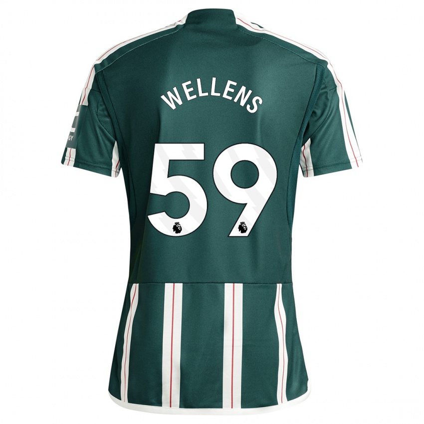 Kinder Charlie Wellens #59 Dunkelgrün Auswärtstrikot Trikot 2023/24 T-Shirt Schweiz