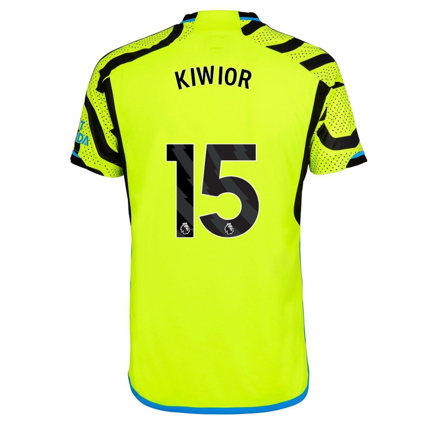 Kinder Jakub Kiwior #15 Gelb Auswärtstrikot Trikot 2023/24 T-Shirt Schweiz