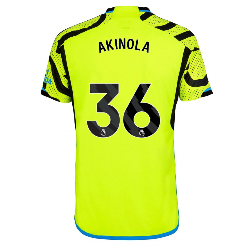 Kinder Tim Akinola #36 Gelb Auswärtstrikot Trikot 2023/24 T-Shirt Schweiz
