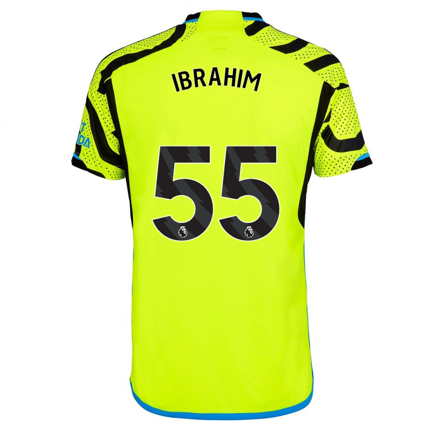 Kinder Bradley Ibrahim #55 Gelb Auswärtstrikot Trikot 2023/24 T-Shirt Schweiz