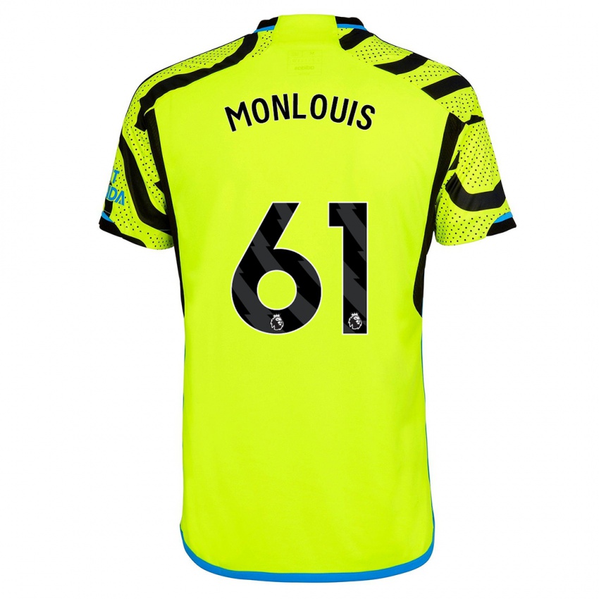 Kinder Zane Monlouis #61 Gelb Auswärtstrikot Trikot 2023/24 T-Shirt Schweiz