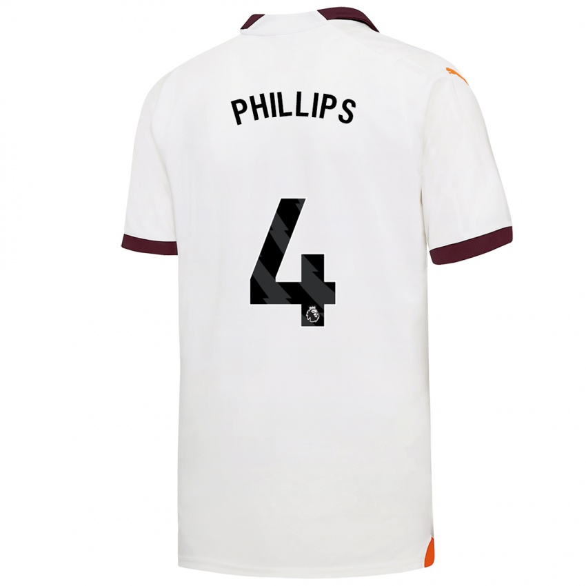 Enfant Maillot Kalvin Phillips #4 Blanc Tenues Extérieur 2023/24 T-Shirt Suisse