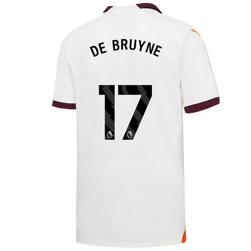 Enfant Maillot Kevin De Bruyne #17 Blanc Tenues Extérieur 2023/24 T-Shirt Suisse
