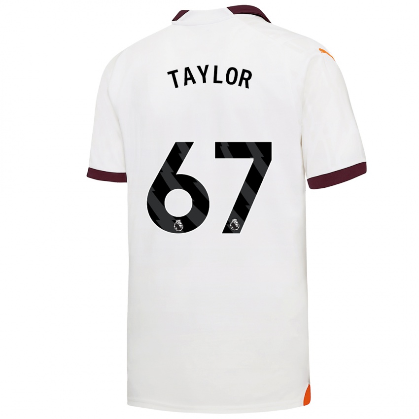 Enfant Maillot Kane Taylor #67 Blanc Tenues Extérieur 2023/24 T-Shirt Suisse