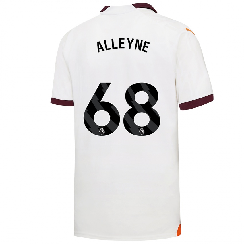 Kinder Max Alleyne #68 Weiß Auswärtstrikot Trikot 2023/24 T-Shirt Schweiz